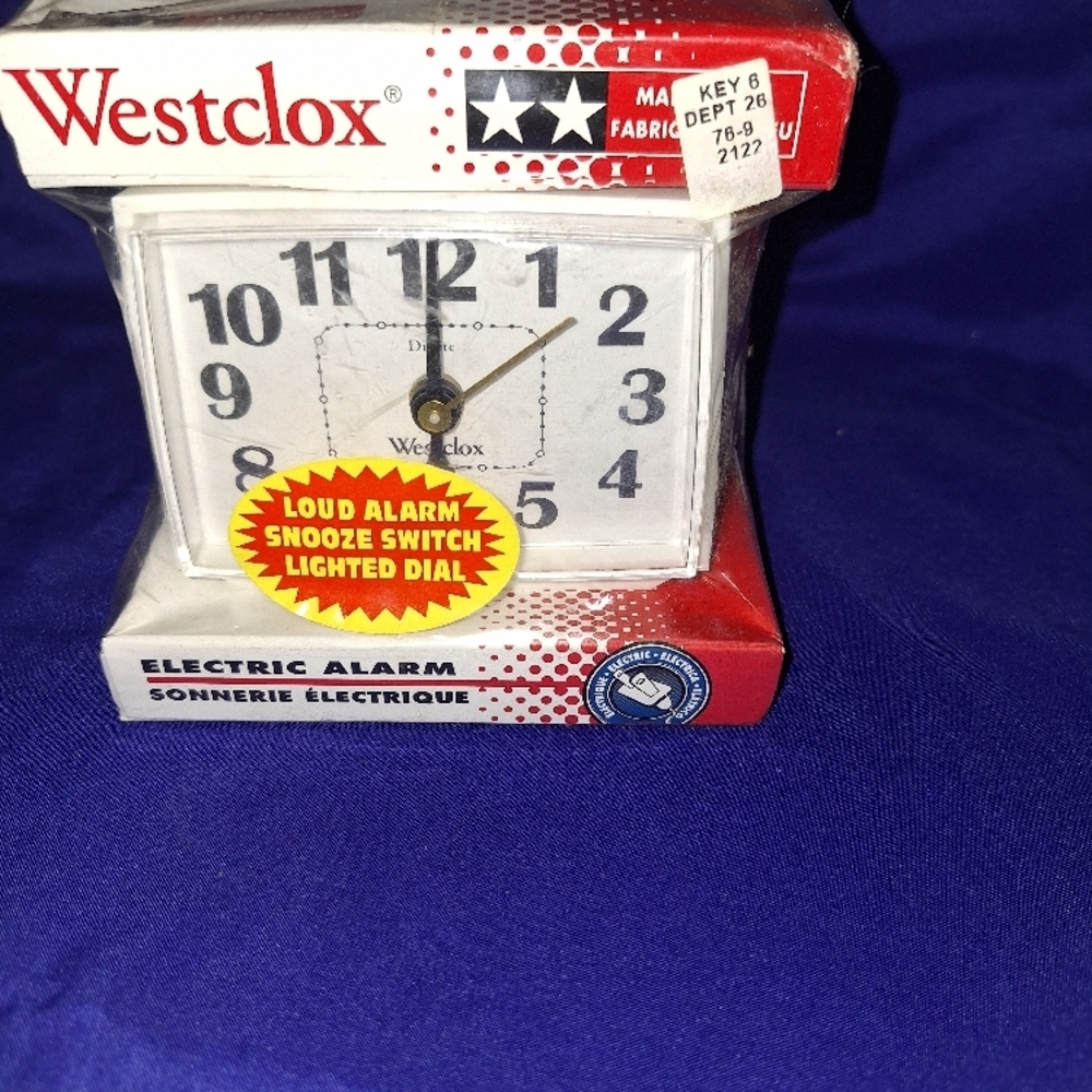 White Electric Alarm Clock